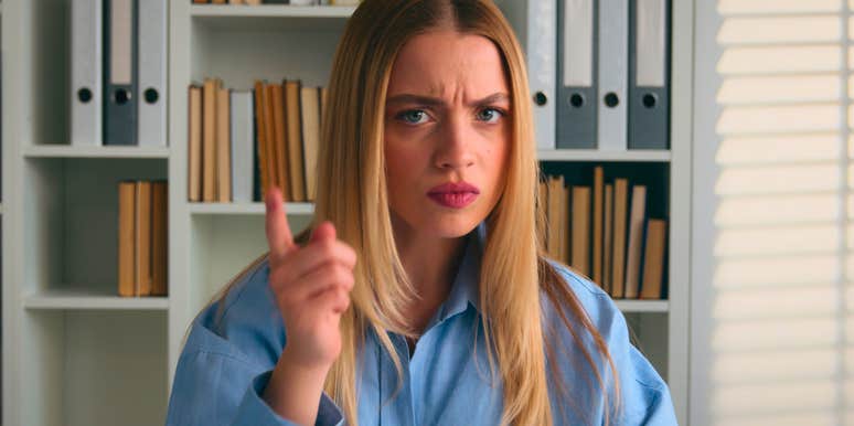 irritated woman sick of arguing with dumb people