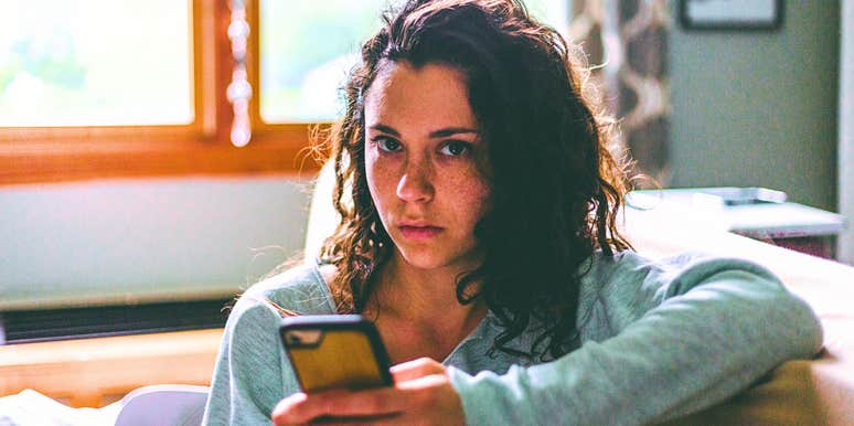very anxious gen Z young woman worrying