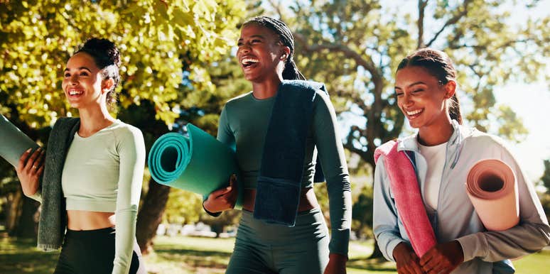 friends doing what they think counts as exercise