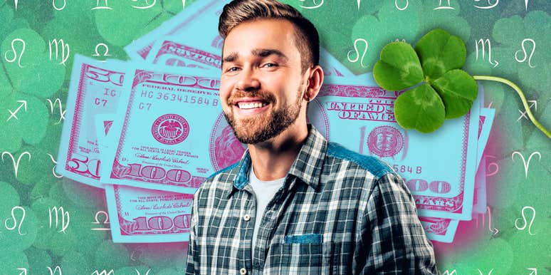 smiling man zodiac signs abundance luck