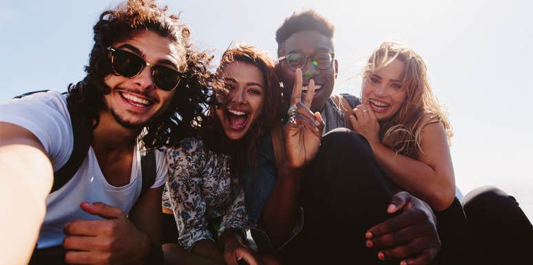 How Do You Make Friends? group of friends posing in selfie