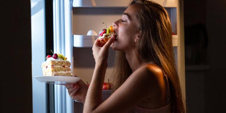 The 4 Types Of People Most Likely To Overeat woman overeating