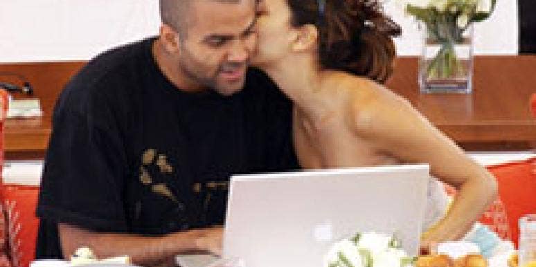 Eva Longoria's "Best Sex Ever" Tip: Tie Me Up Eva Longoria whispering to Tony Parker
