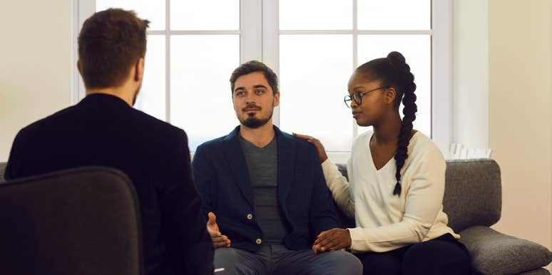 7 Disturbing Signs Your Marriage Needs Professional Counseling couple talking to counselor