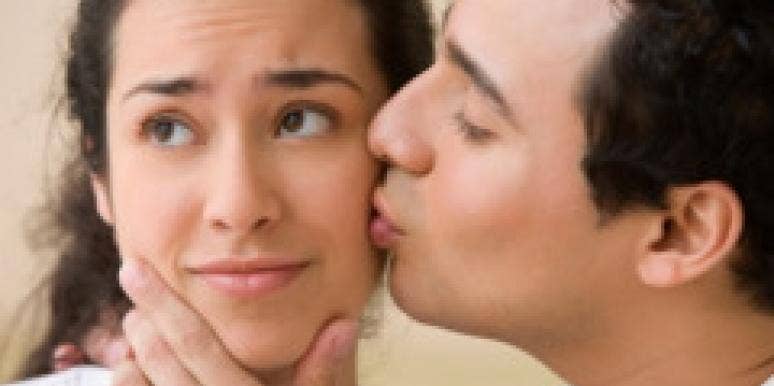 How To Hang Out With An Old Hookup Buddy awkward kiss