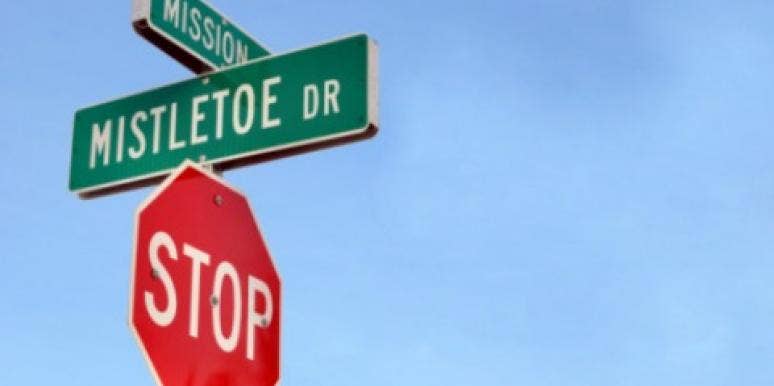 mistletoe sign