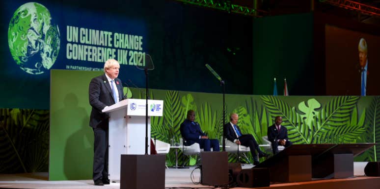 COP26 Menu Items Exceed Carbon Footprint Goals From Paris Accord Boris Johnson at COP26
