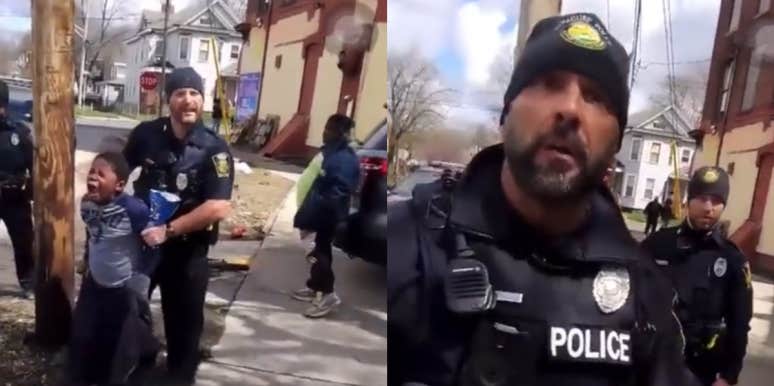 Police Accused Of 'Traumatizing' Black Child After Detaining Him Over A Stolen Bag Of Chips Police arresting 8-year-old