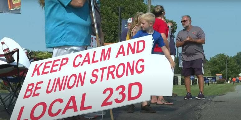 Non-Union Distillery Worker Flips Off Strikers Then Flips Truck Distillery Union Strike