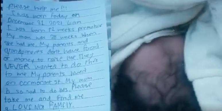 Abandoned Baby Found In Cardboard Box On New Year’s Eve With Heartbreaking Note From Mother abandoned baby found in cardboard box