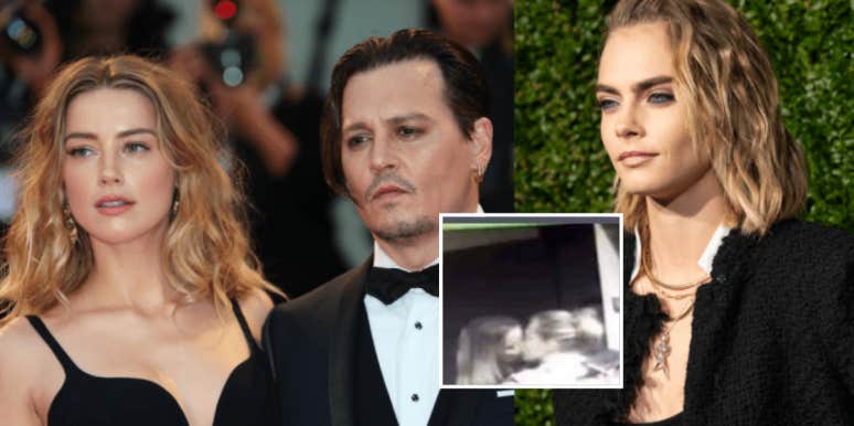 Photos Allegedly Show Amber Heard Kissing Cara Delevingne While Married To Johnny Depp Amber Heard, Johnny Depp, Cara Delevingne