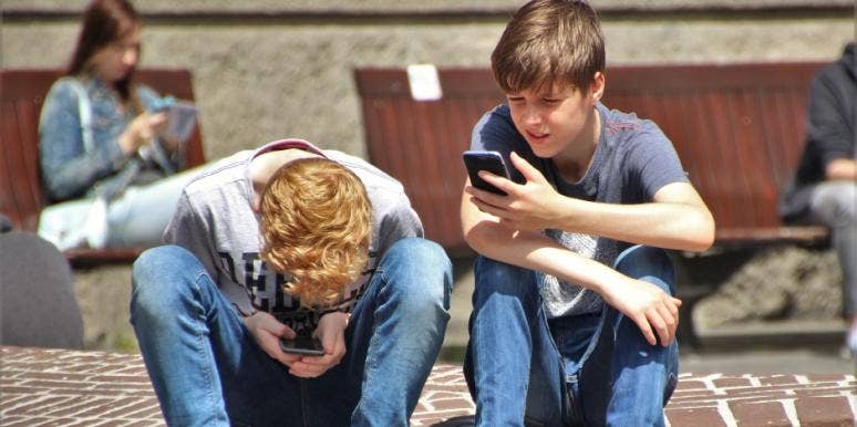 Children texting Children texting