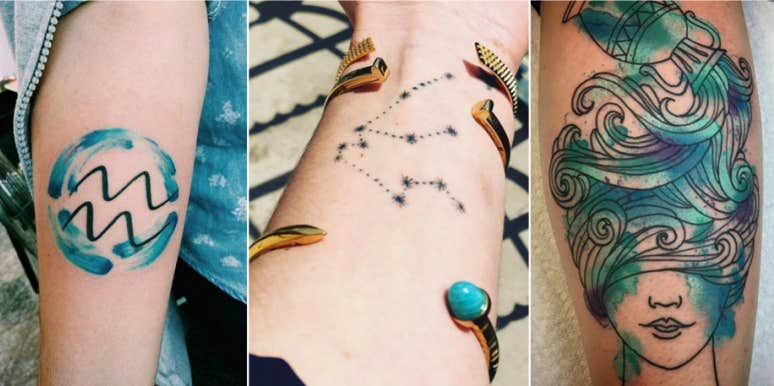 Discover 117+ aquarius sign tattoo latest