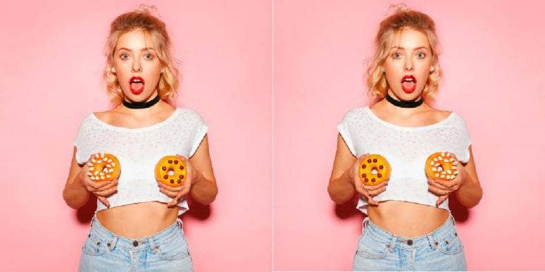 Large Areola: What It Means If You Have Big, Dark Areolas woman with donuts as areola