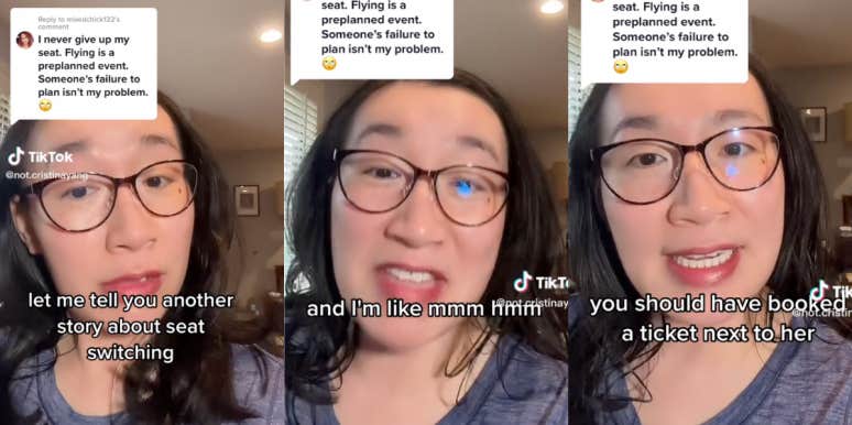 Asian Women Trick Plane Passenger Out Of Asking For Seat Change TikToker telling story about switching seats on planes