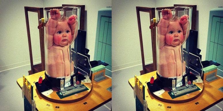 Find Out Why This Chubby-Cheeked Baby Is Trapped In A Tube Find Out Why This Chubby-Cheeked Baby Is Trapped In A Tube