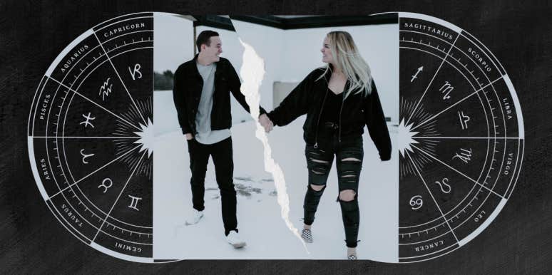 ripped photo of couple holding hands