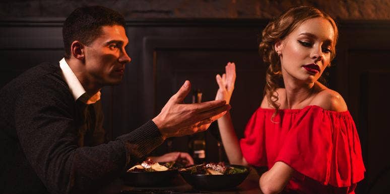 Being Financially Abused By My Husband Turned Me Into A Super-Villain woman dismissing a man