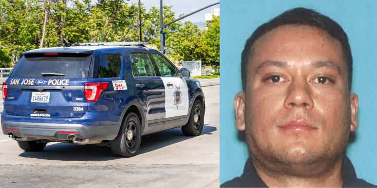 San Jose police car and Officer Matthew Dominguez