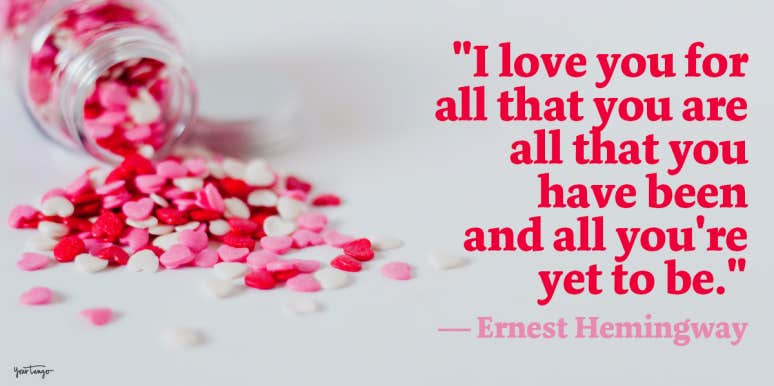 73 Best Valentine’s Day Captions For Instagram (2022) ernest hemingway valentine's day caption