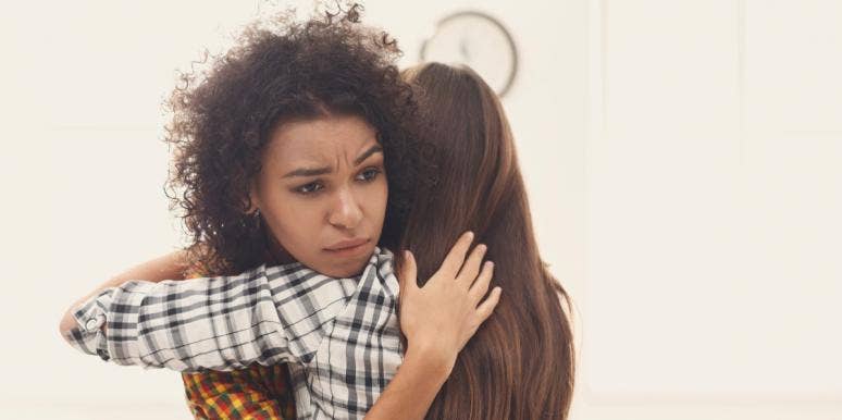 bitterness cause and costs unhappy woman hugging another woman