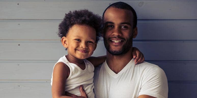 black father and child black father and child
