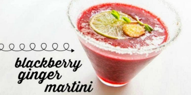 Blackberry Honey-Ginger Martini Blackberry Honey-Ginger Martini