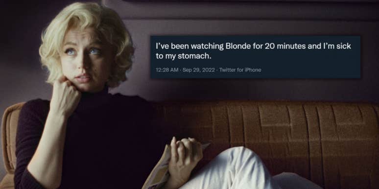 Why 'Blonde' Viewers Can't Get Through The First 20 Minutes Of The Highly Controversial Movie Blonde, Ana de Armas, Tweet