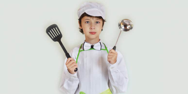 Boy in chef outfit