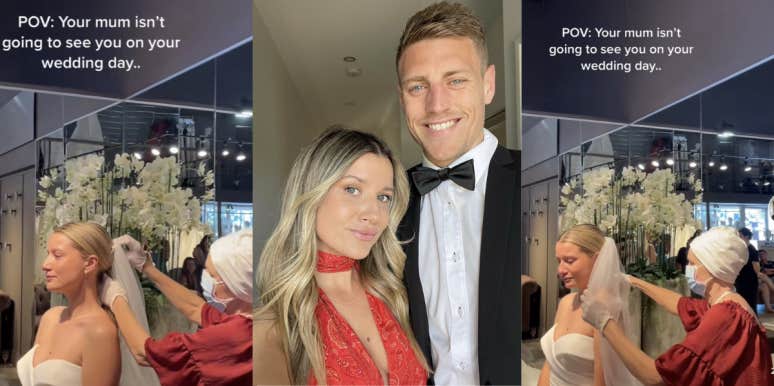 Bride Arranges Dress Fitting For Mom With Cancer So She Could See Her Daughter In Her Wedding Dress bride, mother, dress fitting