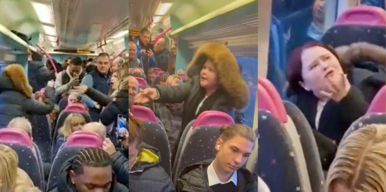 Teen Girl Melts Down On Train After Being Asked Not To Vape Teen girl fighting with other passengers on train