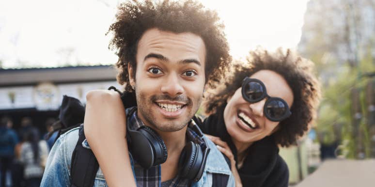Man Thinks It's Weird When His Girlfriend Says 'I Love You' To Her Brother man and woman smiling for camera