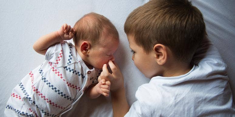 I Breastfeed My Baby ... And His 3-Year-Old Brother At The Same Time brother and newborn baby