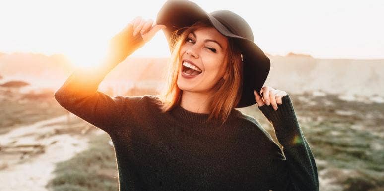 Once You Start Loving Somebody, You Don’t Ever Stop winking woman