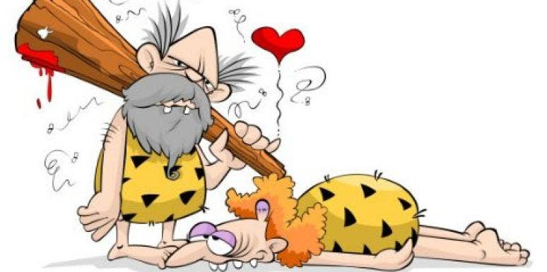 Is he a Neanderthal? caveman and cavewoman