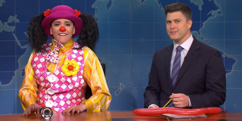 Cecily Strong and Colin Jost on SNL