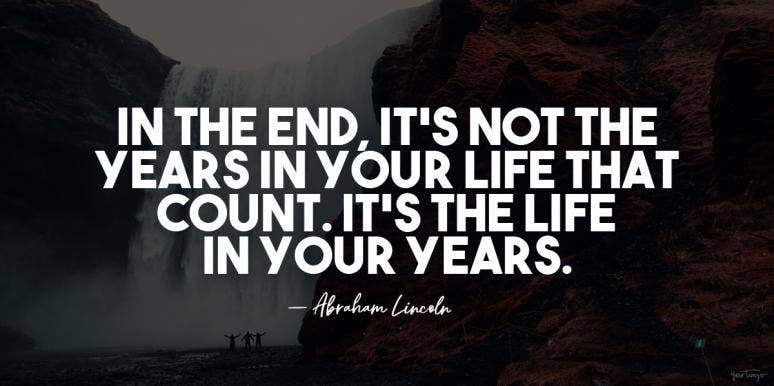 Abraham Lincoln celebration of life quote