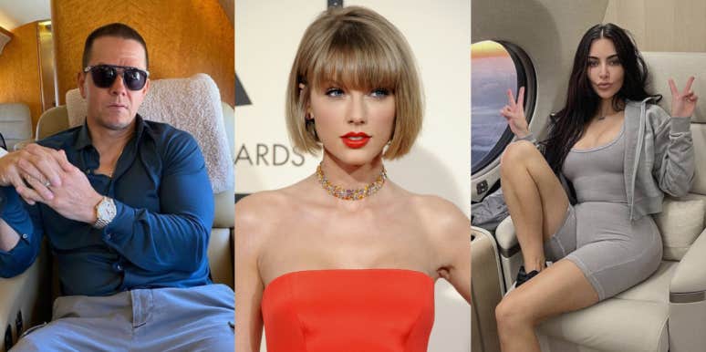 Celebrities With The Highest Private Jet Usage & Carbon Emissions Mark Wahlberg, Taylor Swift, Kim Kardashian