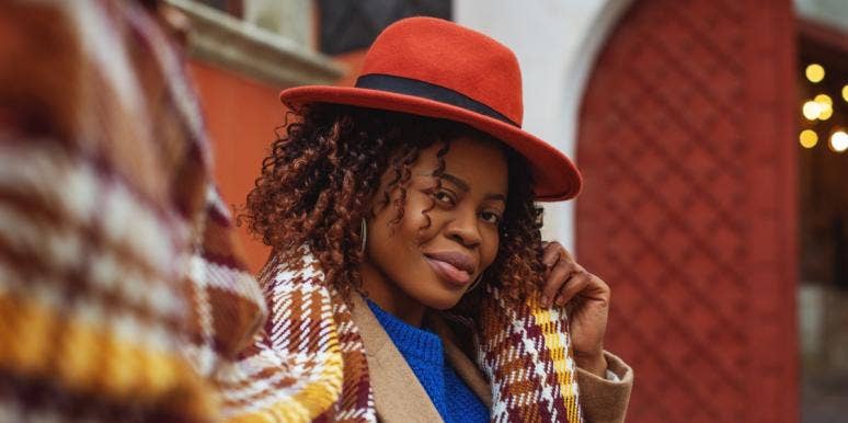 change your mindset woman in red hat