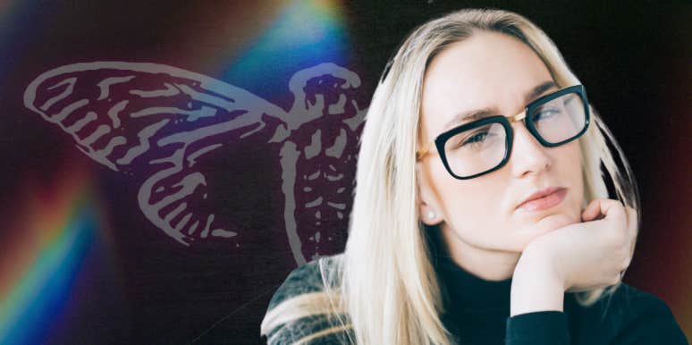 What Is Cicada 3301? thinking woman with cicada background