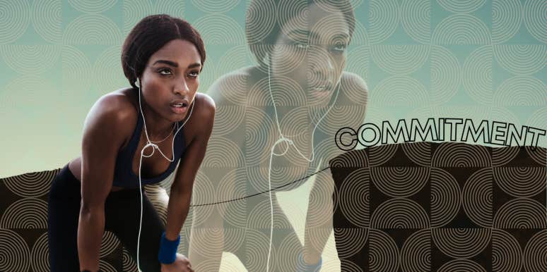 Woman committed to herself and goals