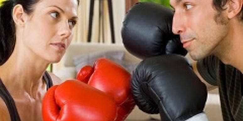 Fighting Over The Little Things man and woman boxing