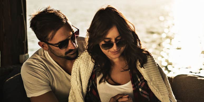 Accidental gaslighting couple on dock