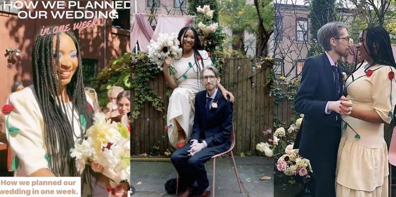 Bride & Groom Pull Together A Backyard Wedding In One Week After Groom's Cancer Relapse bride and groom, wedding, backyard