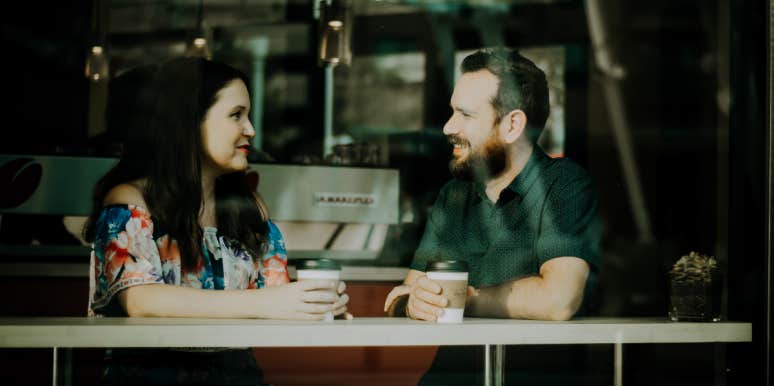 Man Realizes He's Been In A Loveless Marriage For Over 8 Years Couple talking over a coffee