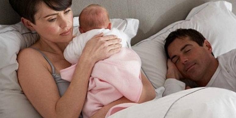 How To Keep Your Marriage Strong After You Have A Baby couple stressed with newborn