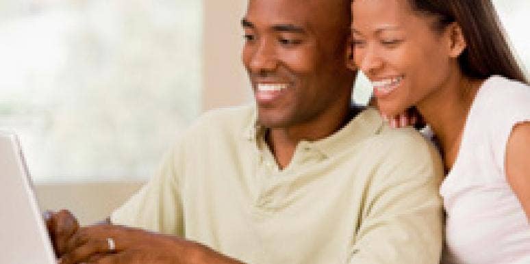 couple using a computer together
