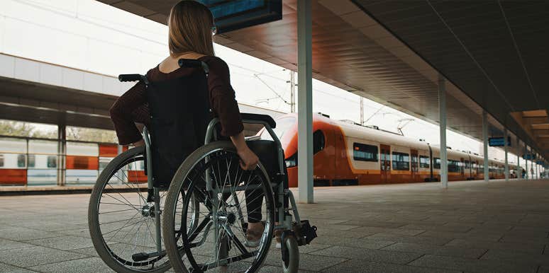 Couple Piles Luggage Around Wheelchair-Bound Teen — Call Her 'Privileged' For Using Train's Disabled Person Space Couple Piles Luggage Around Wheelchair-Bound Teen — Call Her 'Privileged' For Using Train's Disabled Person Space