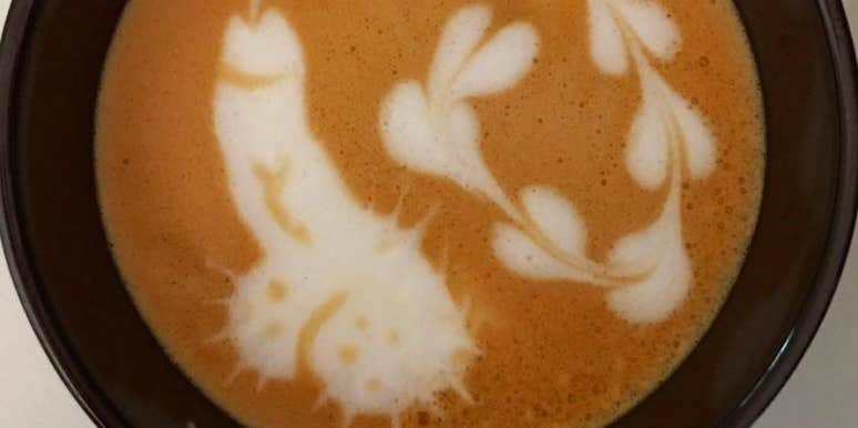 dick lattes penis art on coffee 