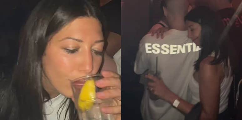 Australian Bride-To-Be Hugs & Shares Drinks With Strangers To Catch Covid Before Wedding Day Australian bride to be drinking and hugging